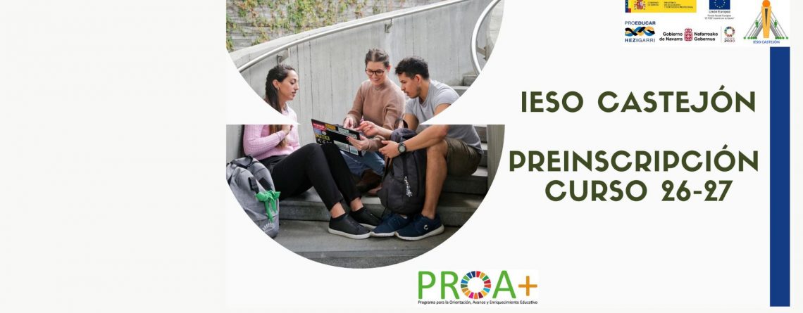 PREINSCRIPCIONES IESO CASTEJÓN. CURSO 26-27